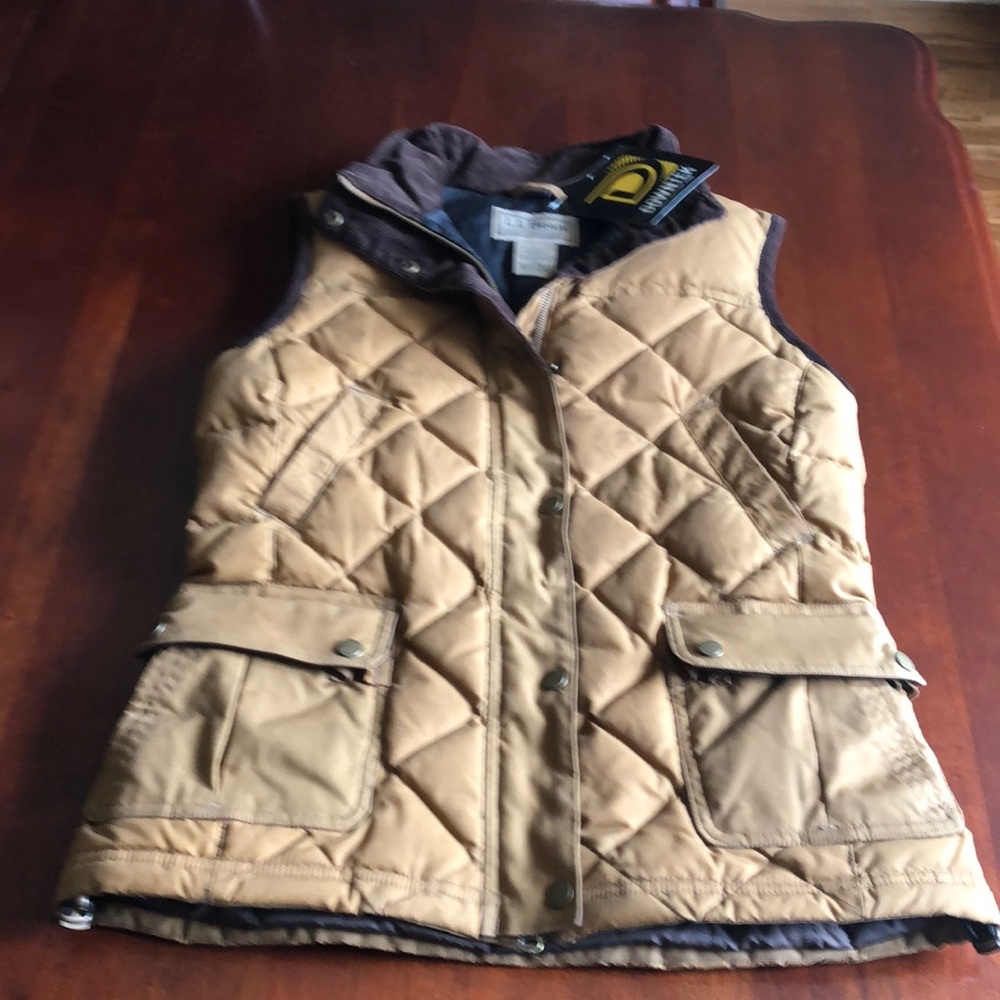 LL Bean Upcountry Waxed Cotton Down Vest